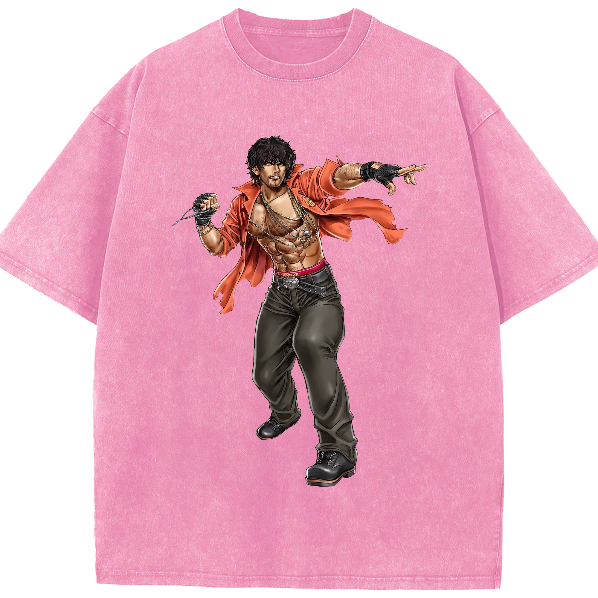 （画像用） 北斗の拳 Fist of the North Star 綿100% ヴィンテージ風 半袖Tシャツ（フロントプリント）